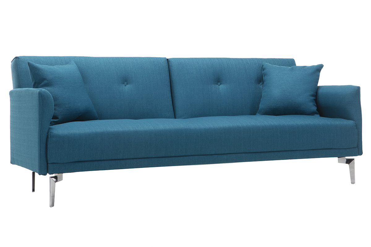 Sof convertible diseo 3 plazas azul petrleo ELIN