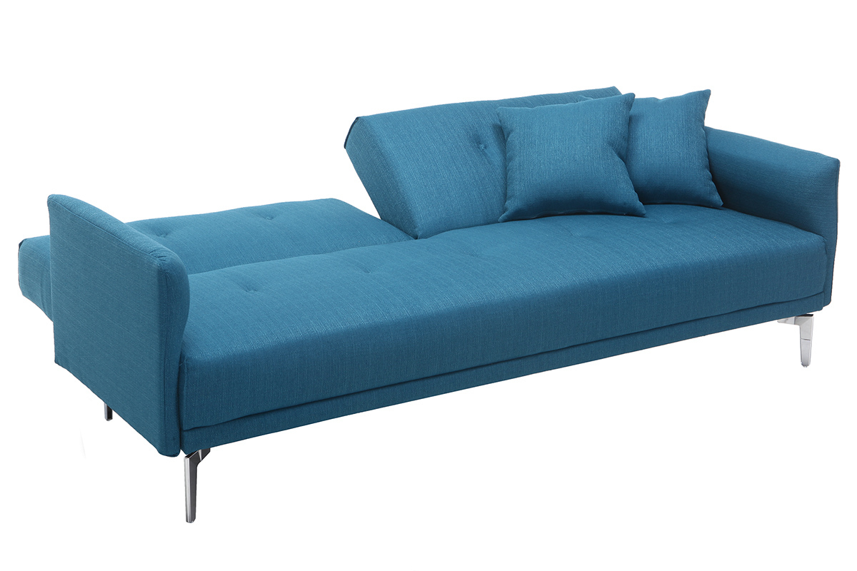 Sof convertible diseo 3 plazas azul petrleo ELIN