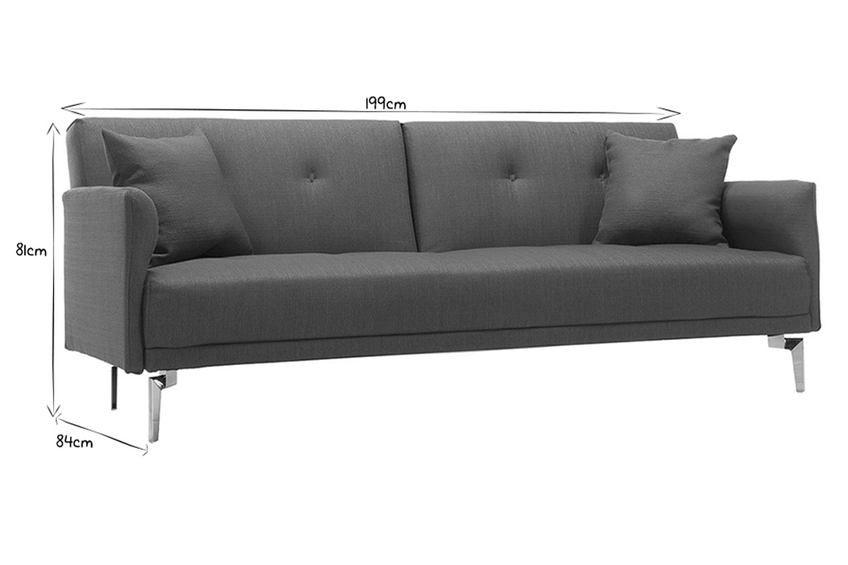 Sof convertible diseo 3 plazas azul petrleo ELIN