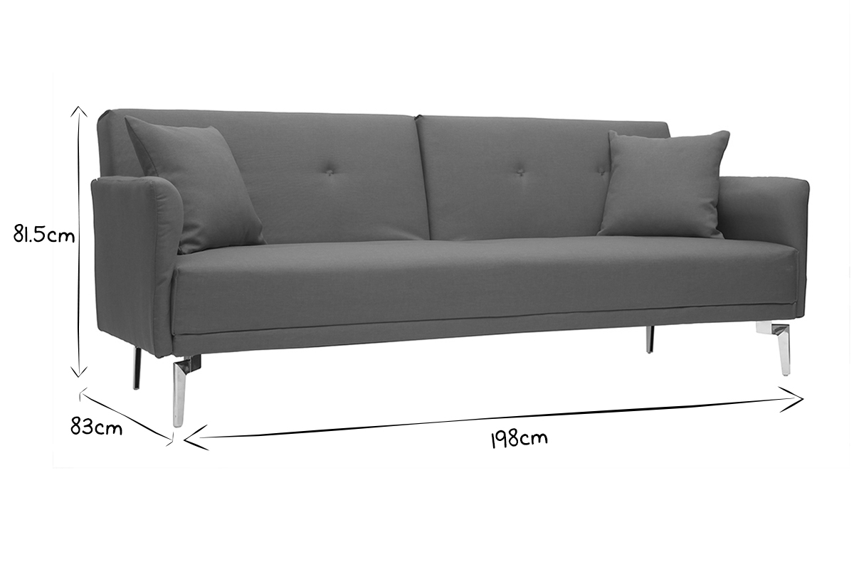 Sof convertible diseo 3 plazas marrn ELIN