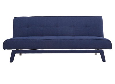 Sof&aacute; convertible dise&ntilde;o 3 plazas tejido azul oscuro BUCK