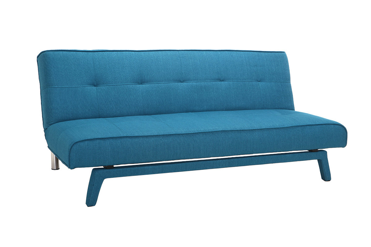 Sof convertible diseo 3 plazas tejido azul petroleo BUCK