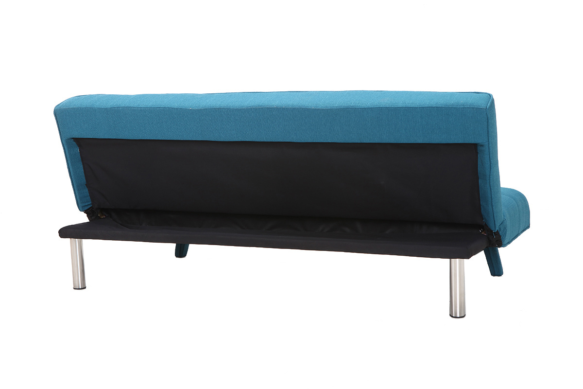 Sof convertible diseo 3 plazas tejido azul petroleo BUCK