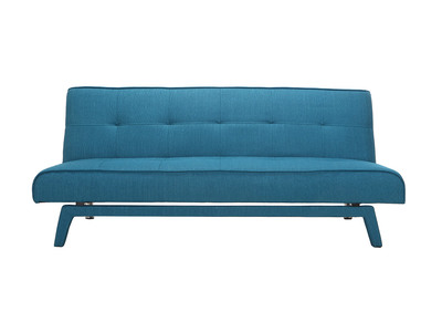 Sof&aacute; convertible dise&ntilde;o 3 plazas tejido azul petroleo BUCK