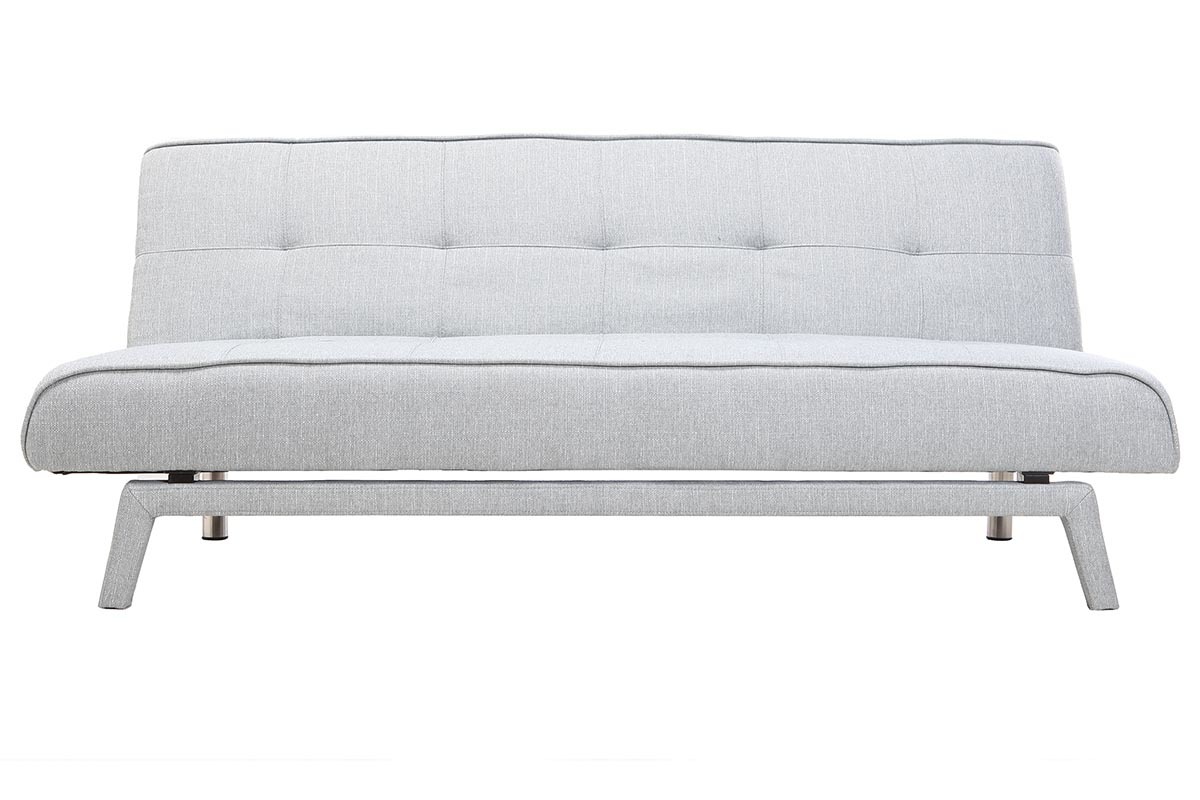 Sof convertible diseo 3 plazas tejido gris claro BUCK