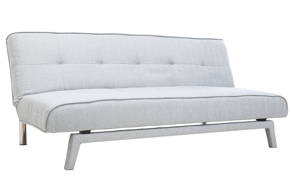 Sof convertible diseo 3 plazas tejido gris claro BUCK