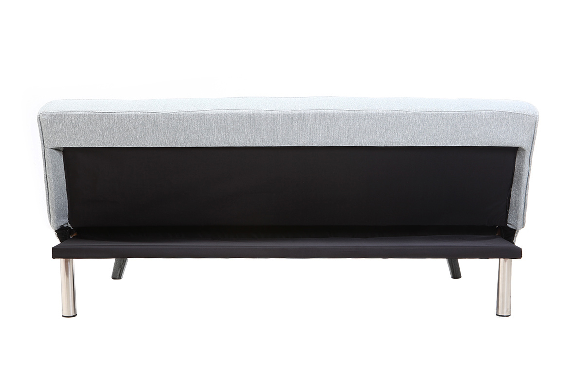 Sof convertible diseo 3 plazas tejido gris claro BUCK