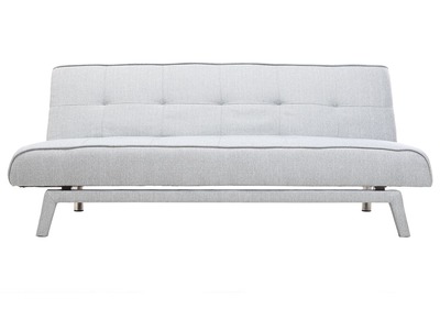 Sof&aacute; convertible dise&ntilde;o 3 plazas tejido gris claro BUCK