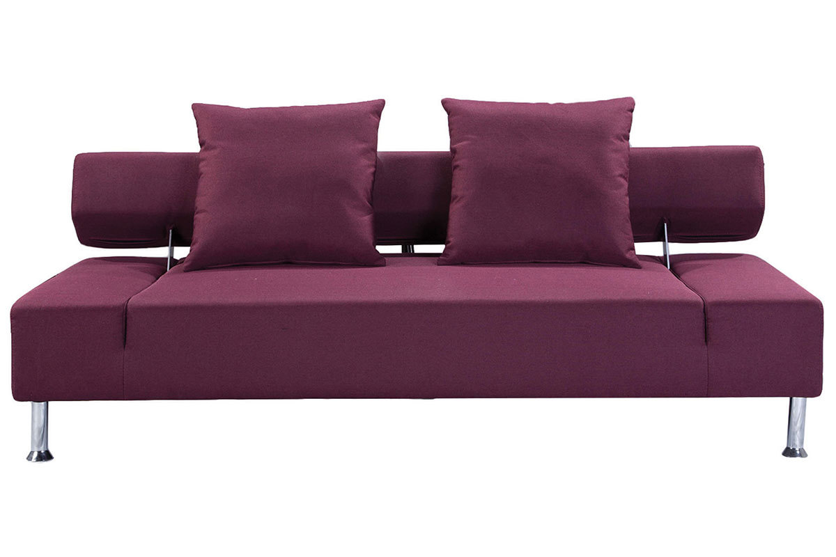 Sof� convertible dise�o ciruela 3 plazas MILANO