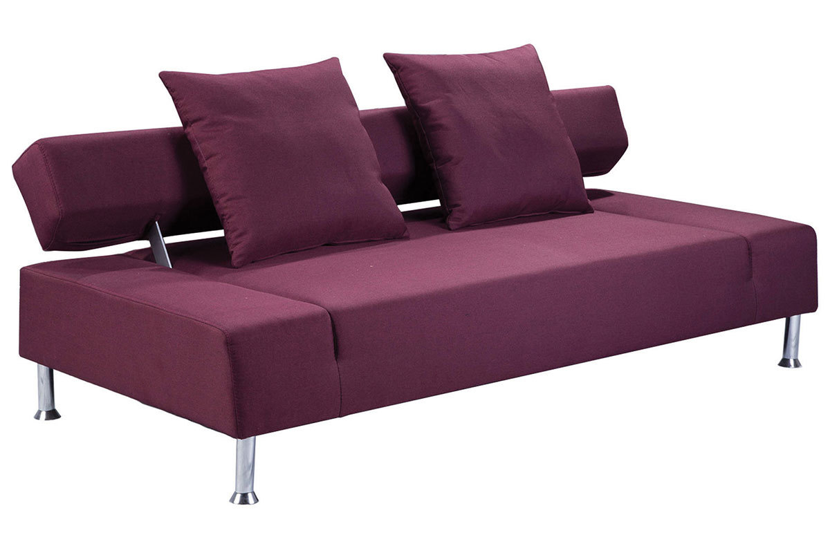 Sof� convertible dise�o ciruela 3 plazas MILANO