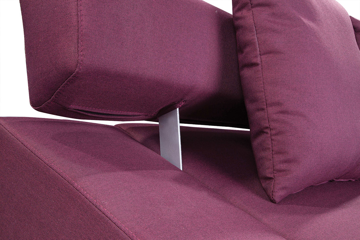 Sof� convertible dise�o ciruela 3 plazas MILANO