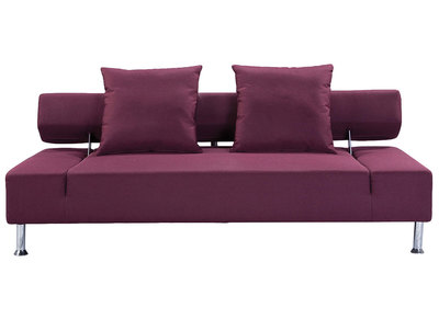 Sof&aacute; convertible dise&ntilde;o ciruela 3 plazas MILANO