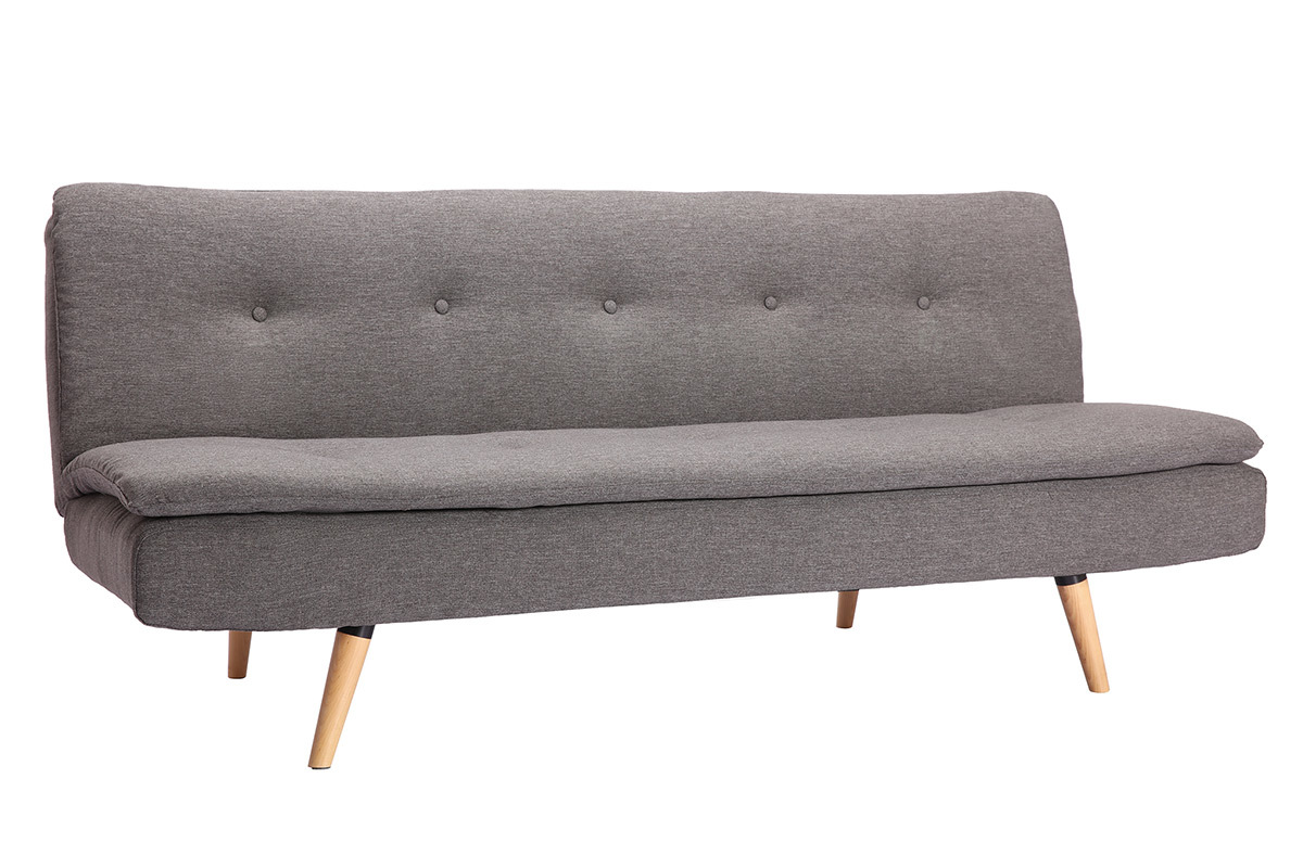 Sof convertible diseo escandinavo 3 plazas gris oscuro SENSO