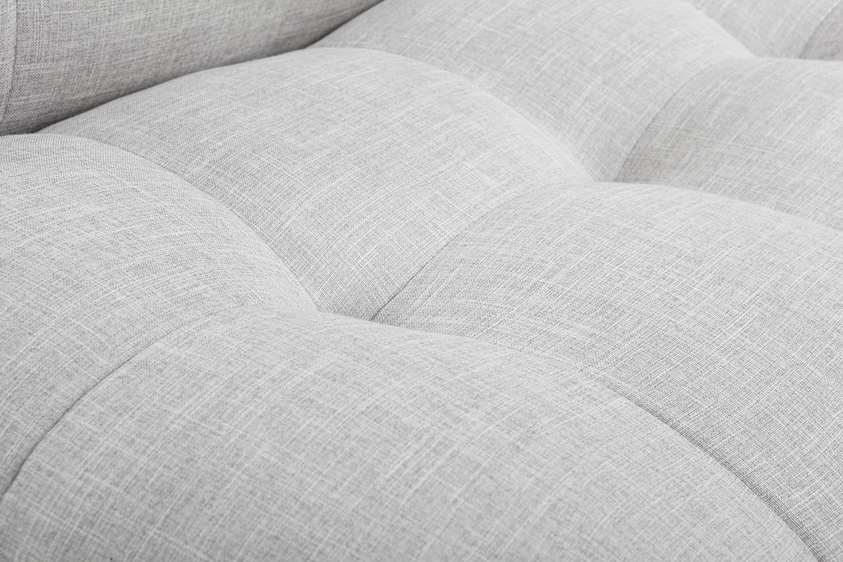 Sof convertible diseo escandinavo gris y roble YUMI