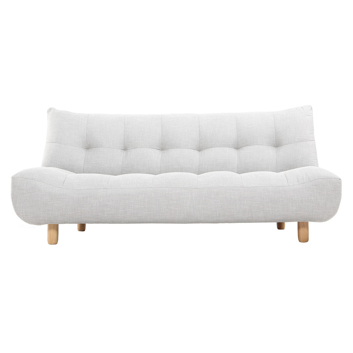 Sofá convertible diseño escandinavo gris y roble YUMI