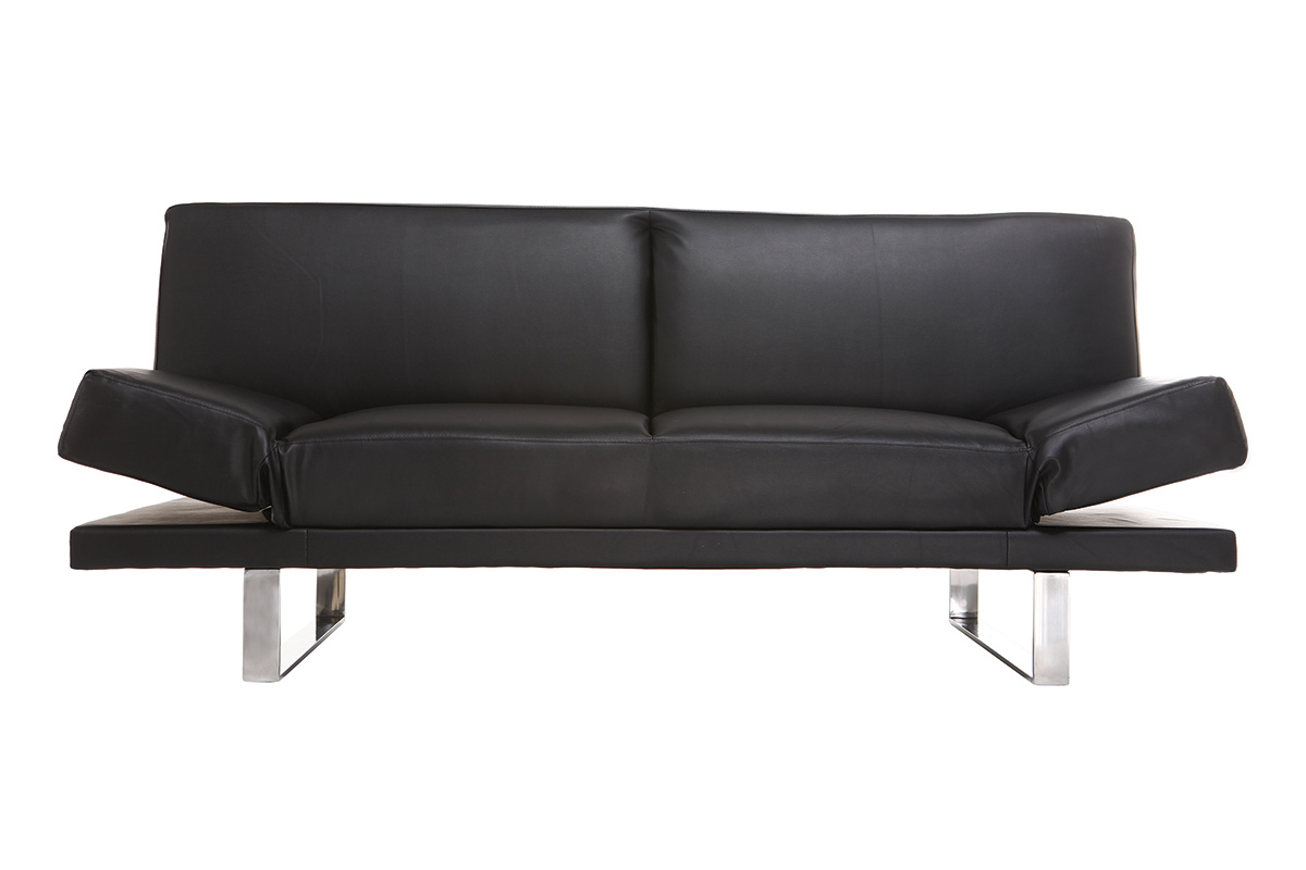 Sof convertible diseo PU negro ATLANTA