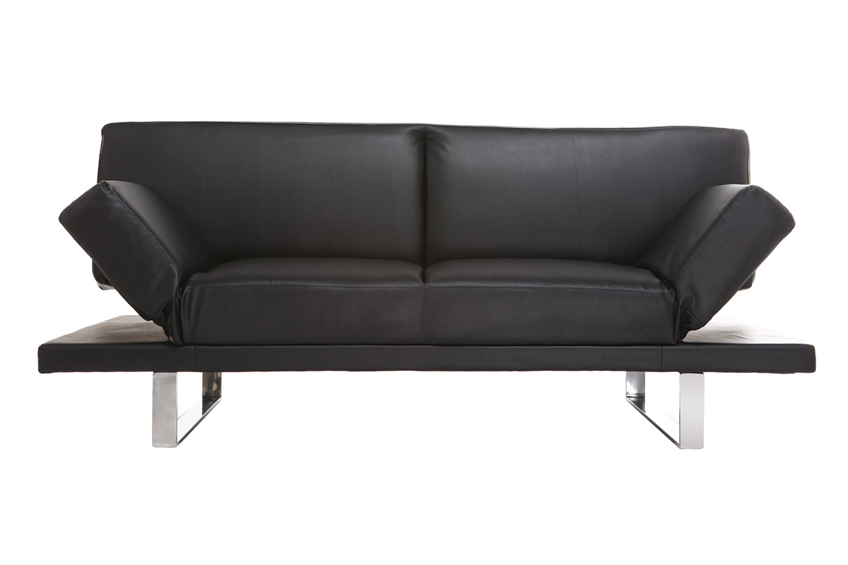 Sof convertible diseo PU negro ATLANTA