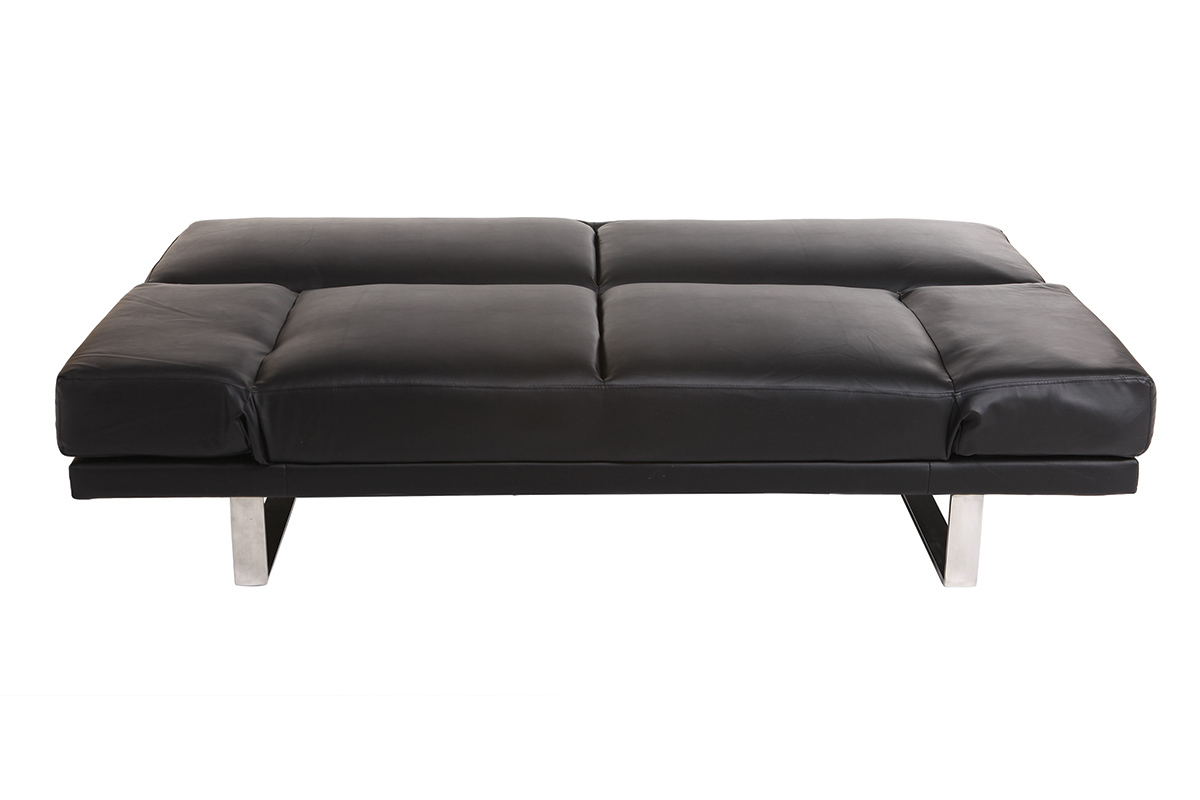 Sof convertible diseo PU negro ATLANTA