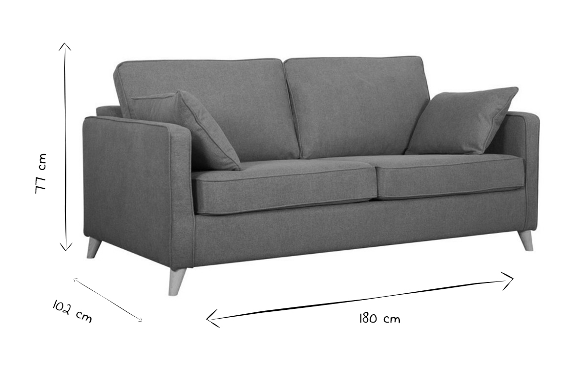 Sof convertible nrdico 3 plazas azul petrleo PAPEL