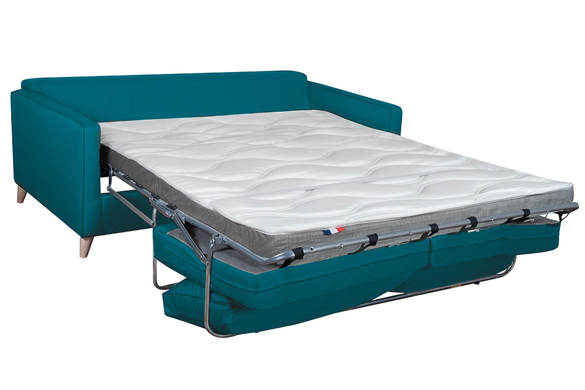 Sof� convertible n�rdico 3 plazas azul petr�leo PAPEL