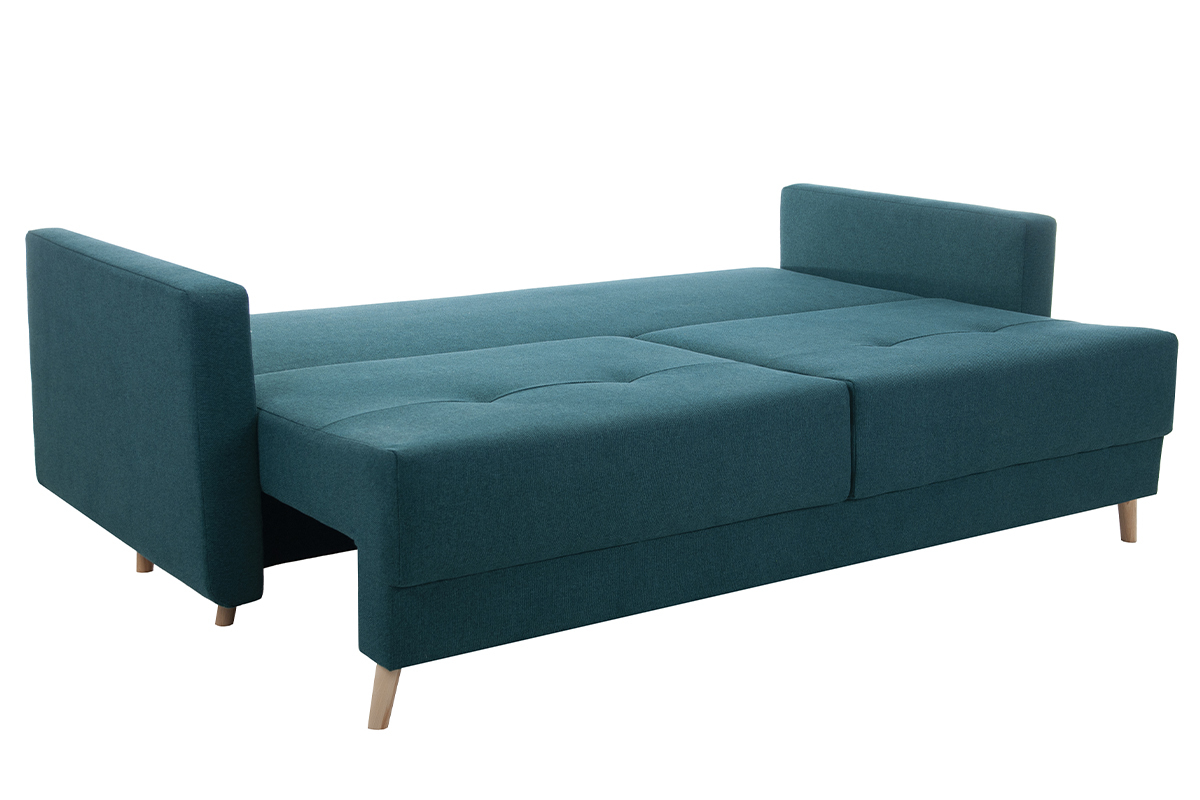 Sof convertible nrdico 3 plazas con cofre azul oscuro MIRA