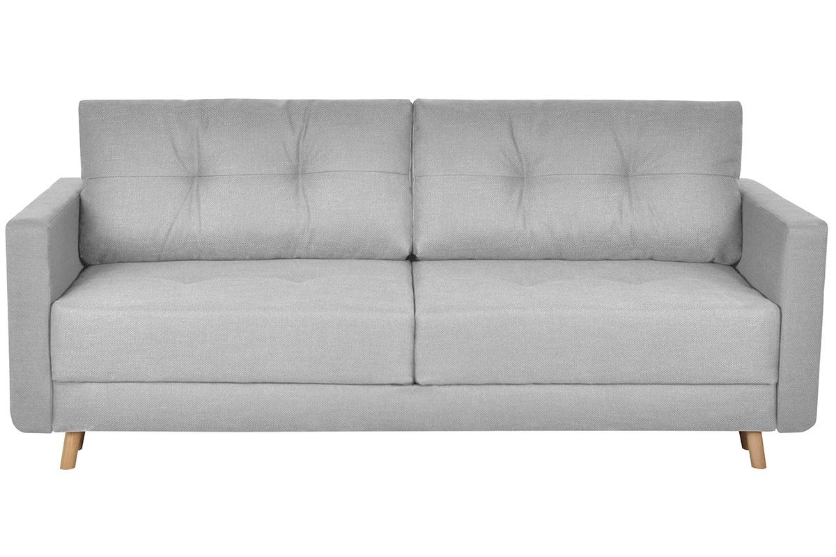Sof convertible nrdico 3 plazas con cofre gris MIRA