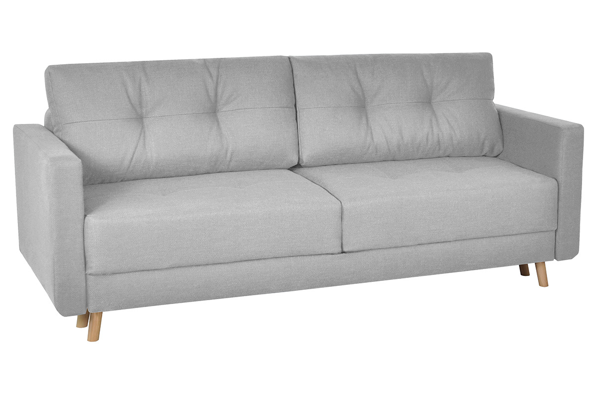 Sof convertible nrdico 3 plazas con cofre gris MIRA