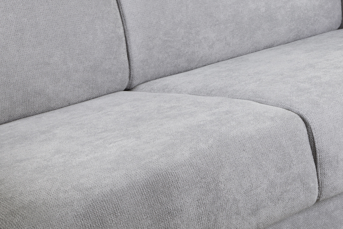 Sof convertible nrdico 3 plazas efecto terciopelo gris SVEN