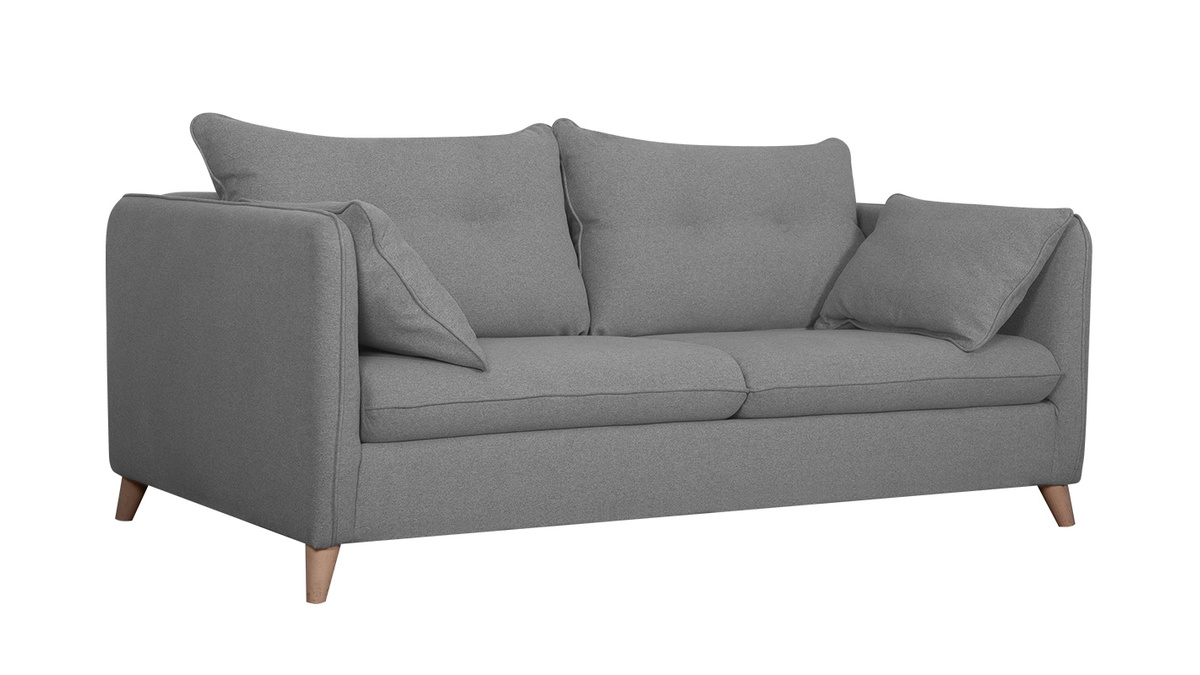 Sof convertible nrdico 3 plazas gris claro GUILTY