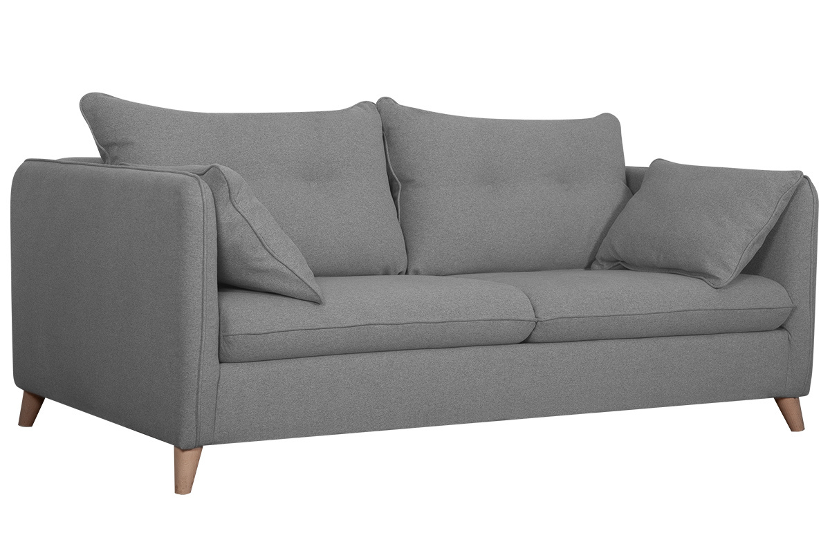 Sof convertible nrdico 3 plazas gris claro GUILTY