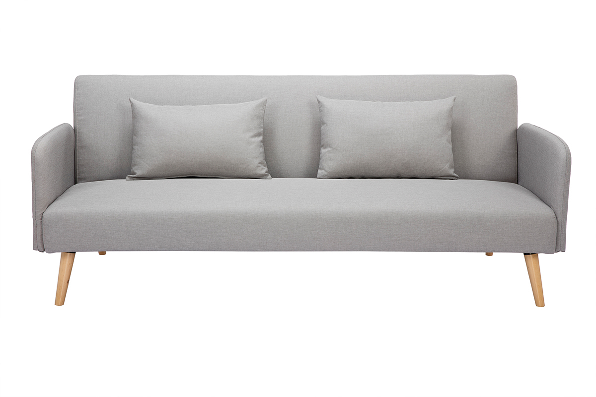 Sof convertible nrdico 3 plazas gris claro LULA