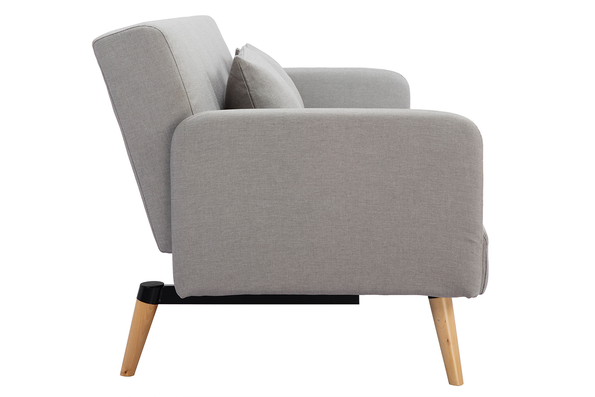 Sof convertible nrdico 3 plazas gris claro LULA