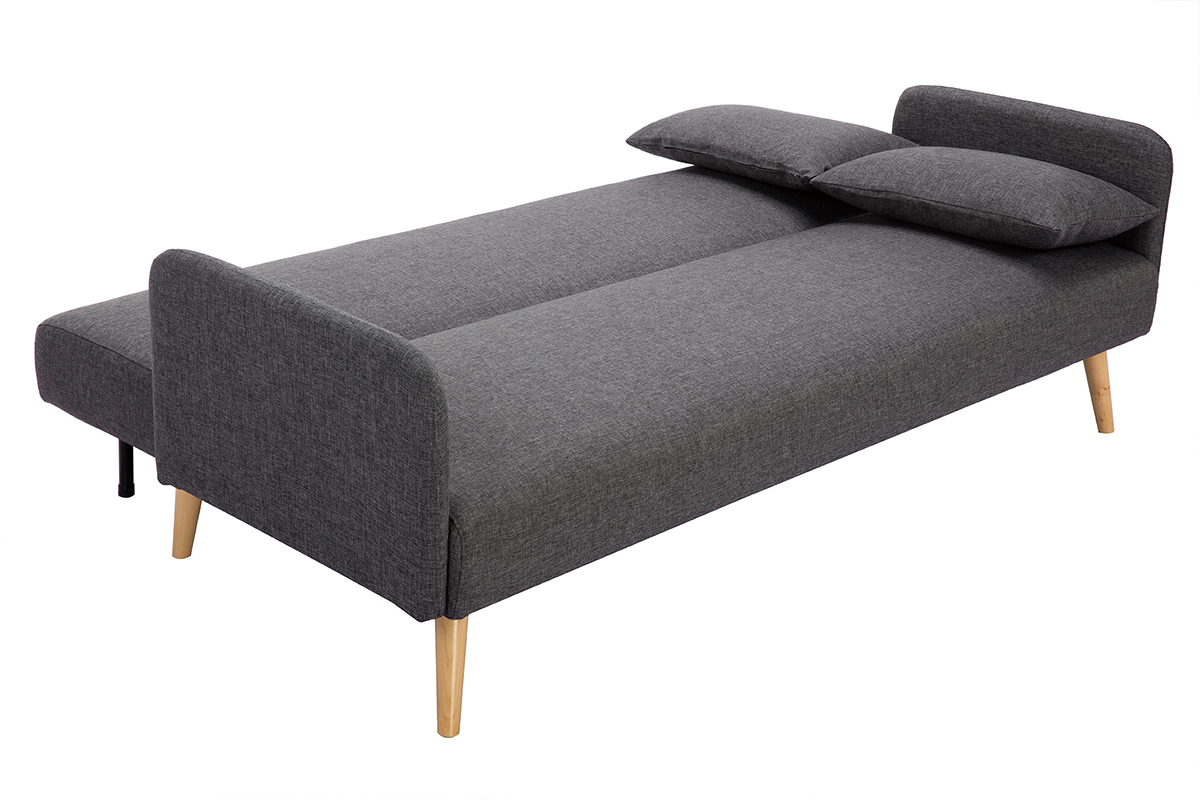 Sof convertible nrdico 3 plazas gris oscuro LULA