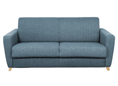 Sofá convertible nórdico azul y madera GRAHAM - Sofá convertible nórdico azul y madera GRAHAM