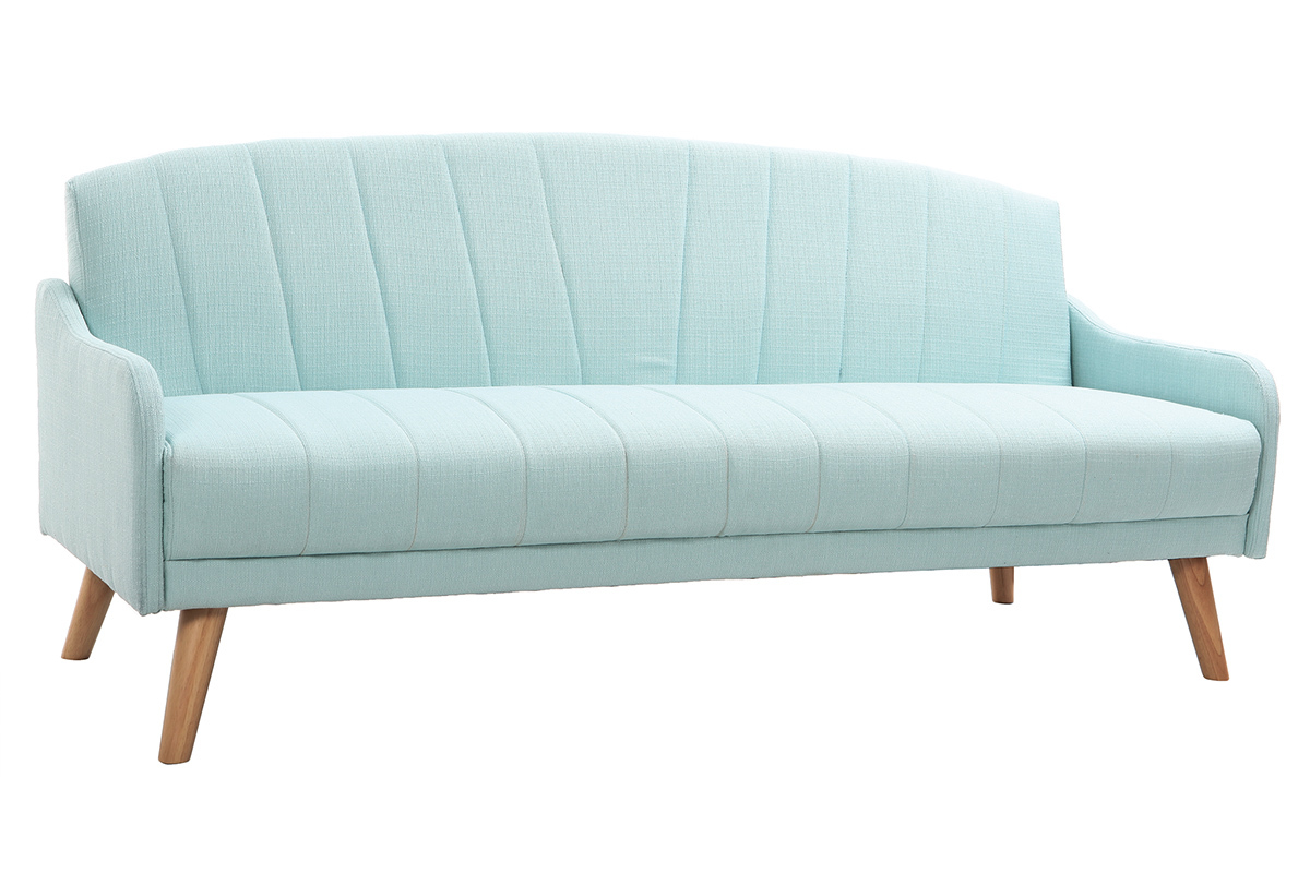 Sof convertible vintage 3 plazas verde menta ARYA