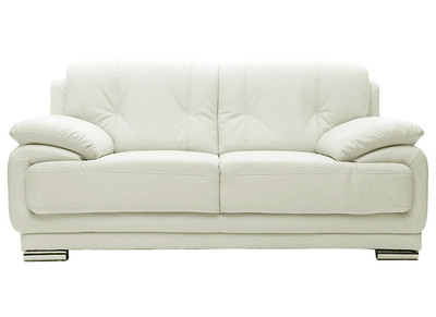 Sof&aacute; cuero dise&ntilde;o blanco 2 plazas TAMARA