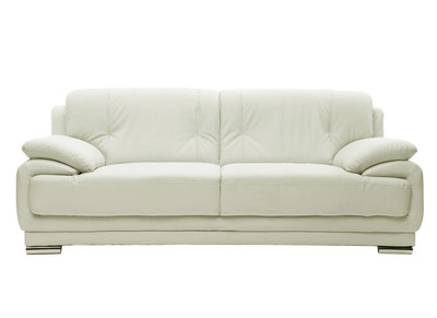 Sof&aacute; cuero dise&ntilde;o blanco 3 plazas TAMARA
