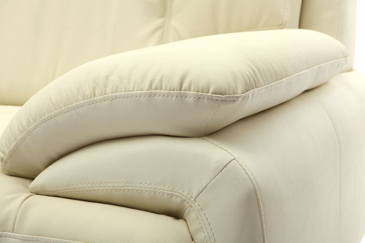 Sof cuero diseo crema 3 plazas TAMARA