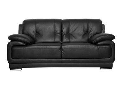Sof&aacute; cuero dise&ntilde;o negro 2 plazas TAMARA