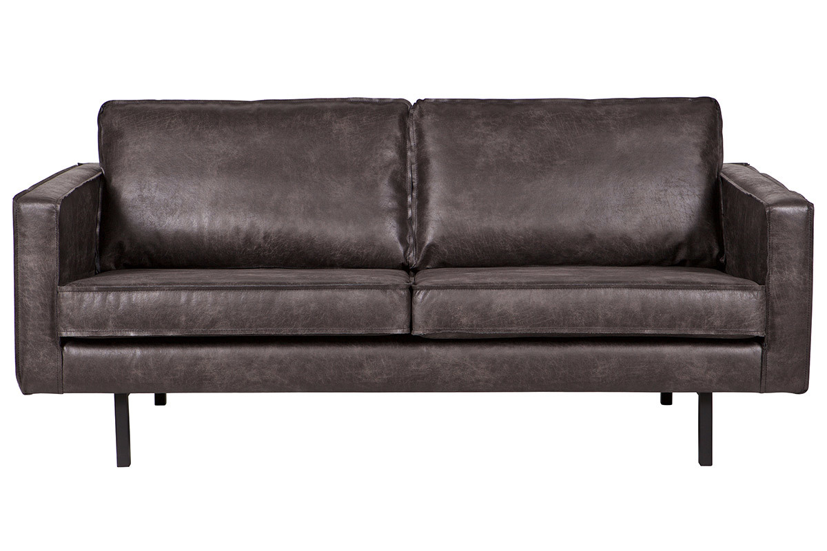 Sof cuero vintage negro 2 plazas ASPEN
