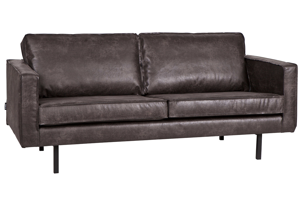 Sof cuero vintage negro 2 plazas ASPEN
