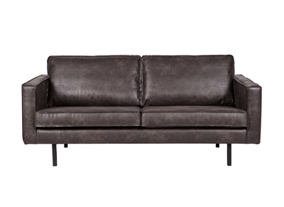 Sof&aacute; cuero vintage negro 2 plazas ASPEN