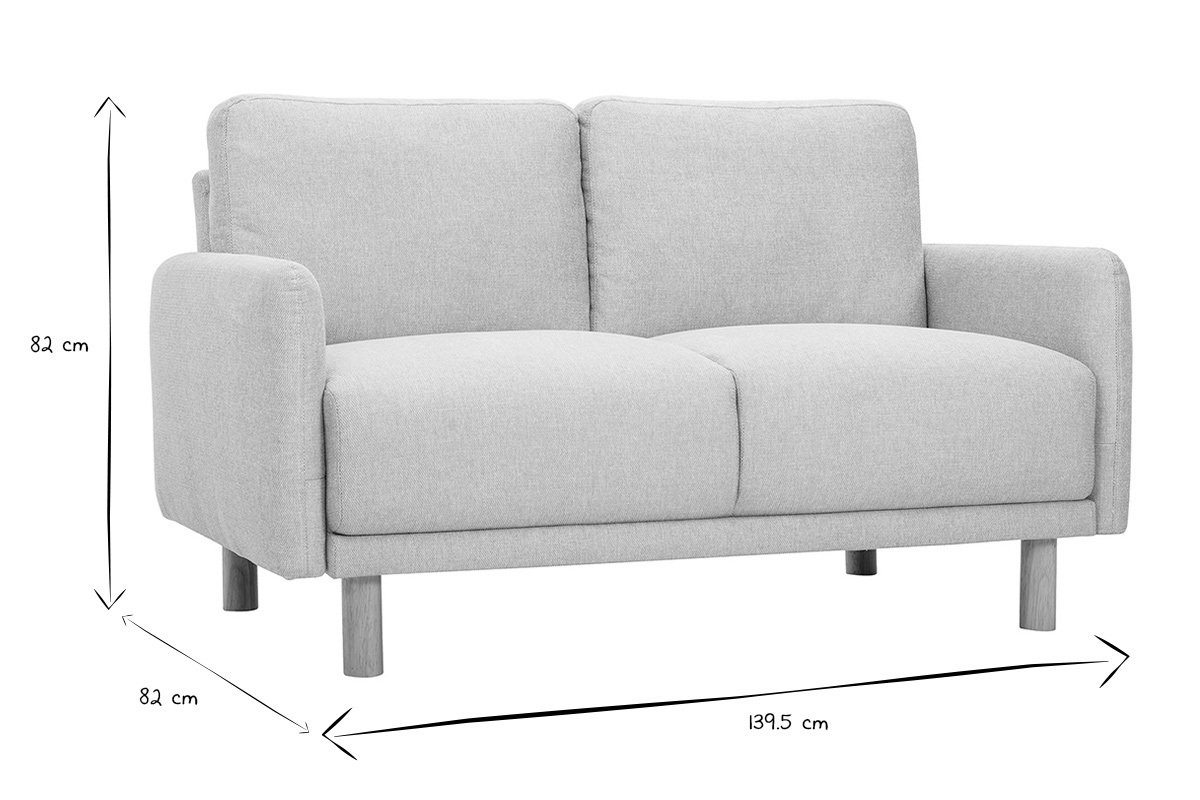 Sof� de 2 plazas dimensiones L139.5 x P82 x H82 cm en negro y blanco.