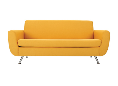 Sof&aacute; de dise&ntilde;o 3 plazas amarillo PURE