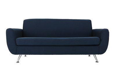 Sof&aacute; de dise&ntilde;o 3 plazas azul PURE