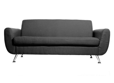 Sof&aacute; de dise&ntilde;o 3 plazas negro PURE