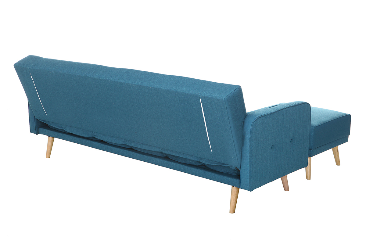 Sof de esquina convertible escandinavo azul ULLA