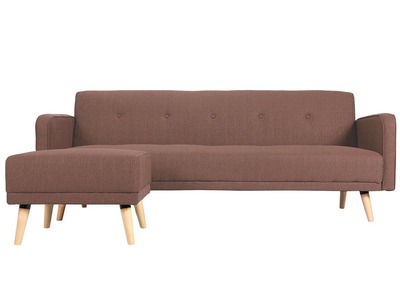 Sof&aacute; de esquina convertible escandinavo camel ULLA