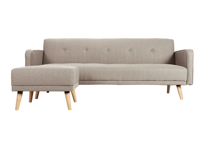 Sofá de esquina convertible escandinavo natural ULLA