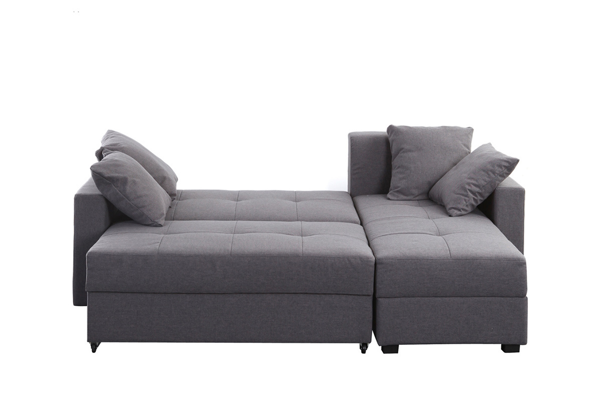 Sof de esquina convertible gris (esquina derecha) HALVIN